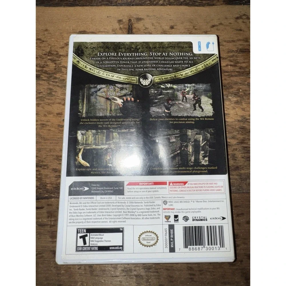 Tomb Raider: Underworld Nintendo Wii 2008 Action-Adventure